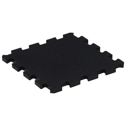vidaXL Rubber Floor Tiles 16 pcs Black 16 mm 30x30 cm 4