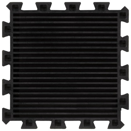 vidaXL Rubber Floor Tiles 16 pcs Black 16 mm 30x30 cm 5