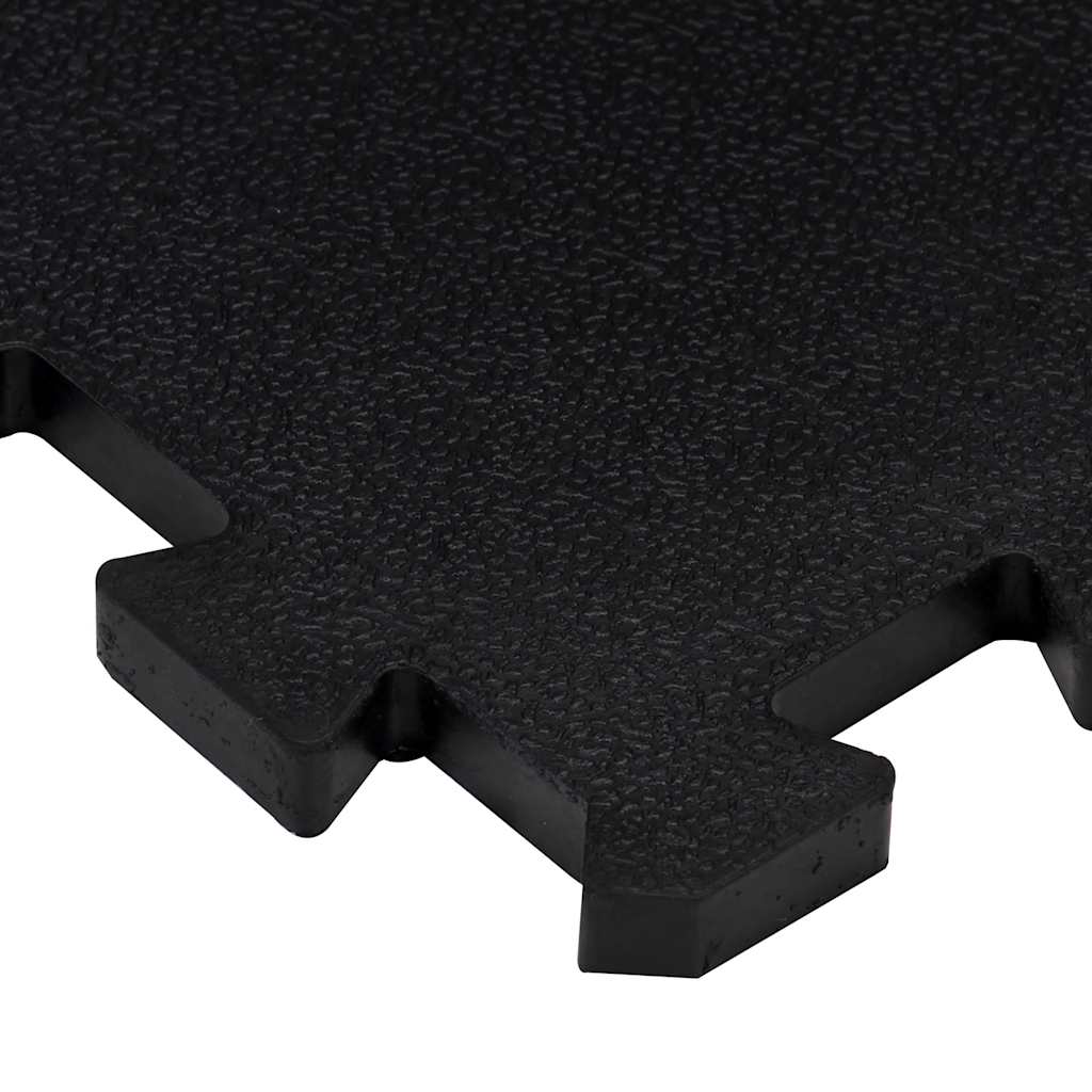 vidaXL Rubber Floor Tiles 16 pcs Black 16 mm 30x30 cm 6