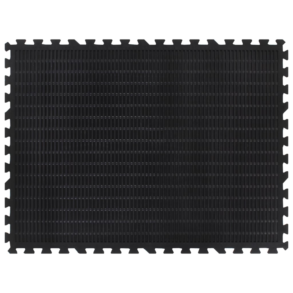 vidaXL Rubber Floor Tile Black 12 mm 90x120 cm 3