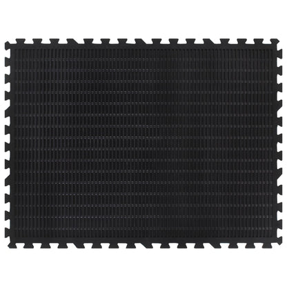 vidaXL Rubber Floor Tile Black 12 mm 90x120 cm 3