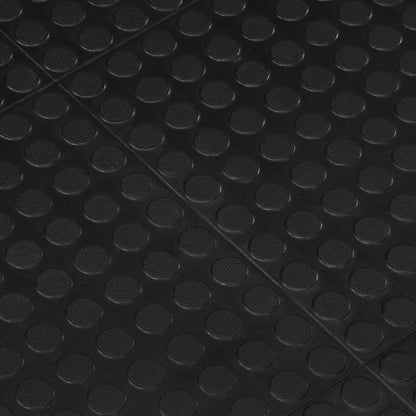 vidaXL Rubber Floor Tile Black 12 mm 90x120 cm 5