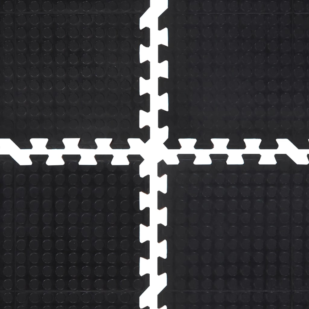 vidaXL Rubber Floor Tile Black 12 mm 90x120 cm 6