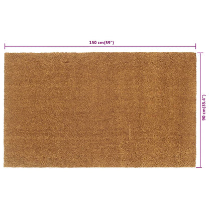 vidaXL Door Mat Natural 90x150 cm Tufted Coir 6
