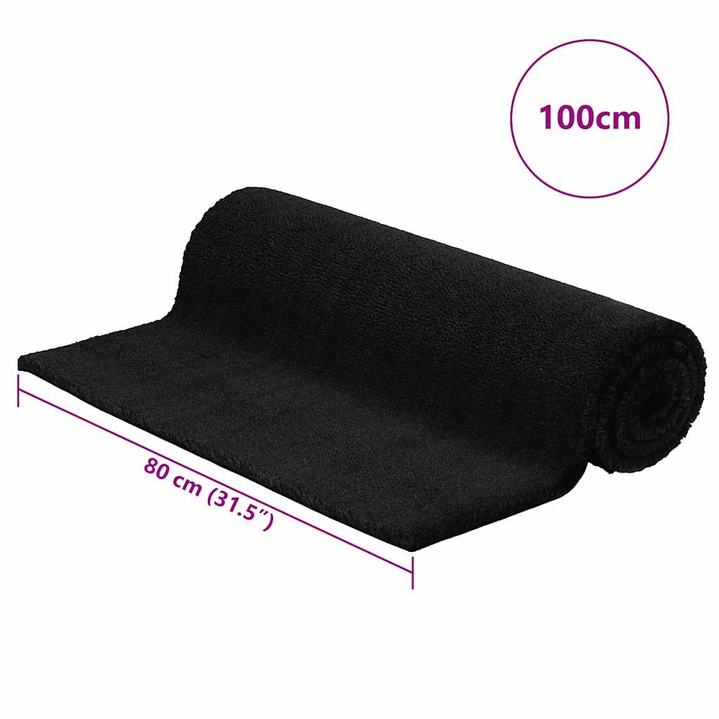 vidaXL Door Mat Black 80x100 cm Tufted Coir 5