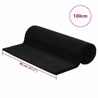 vidaXL Door Mat Black 80x100 cm Tufted Coir 5