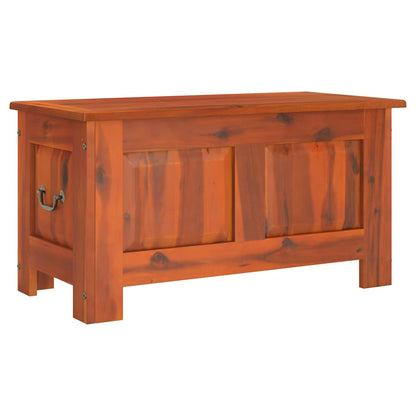 vidaXL Storage Chest with Lid Brown Solid Wood Acacia 2