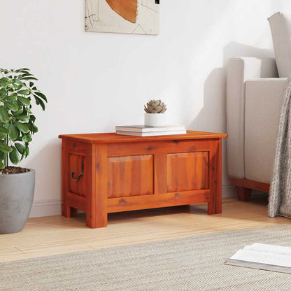 vidaXL Storage Chest with Lid Brown Solid Wood Acacia 3