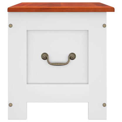 vidaXL Storage Chest with Lid Brown and White Solid Wood Acacia 5