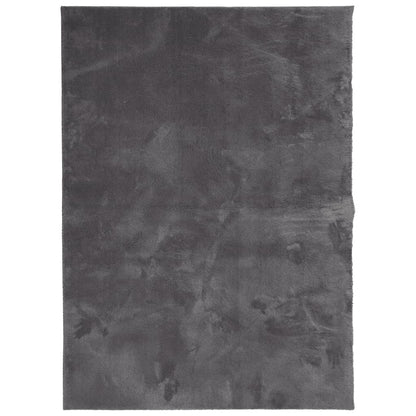 vidaXL Rug HUARTE Short Pile Soft and Washable Anthracite 120x170 cm 2