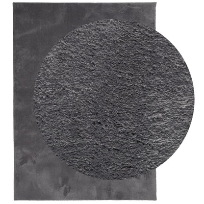 vidaXL Rug HUARTE Short Pile Soft and Washable Anthracite 120x170 cm 3