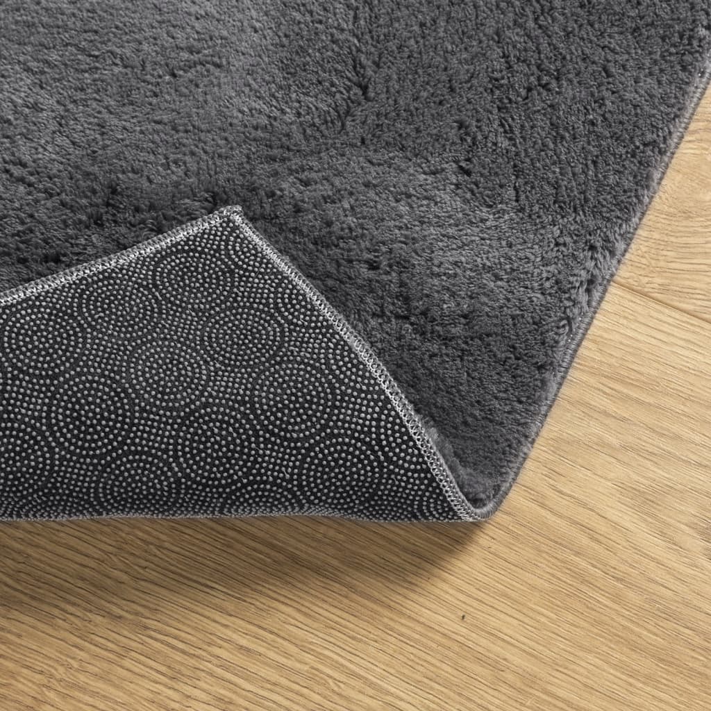 vidaXL Rug HUARTE Short Pile Soft and Washable Anthracite 120x170 cm 5