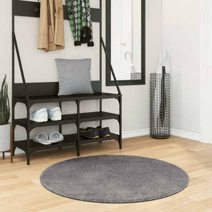 vidaXL Rug HUARTE Short Pile Soft and Washable Anthracite