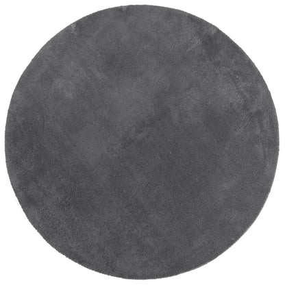 vidaXL Rug HUARTE Short Pile Soft and Washable Anthracite Ø 160 cm 2