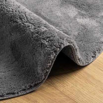 vidaXL Rug HUARTE Short Pile Soft and Washable Anthracite Ø 160 cm 6