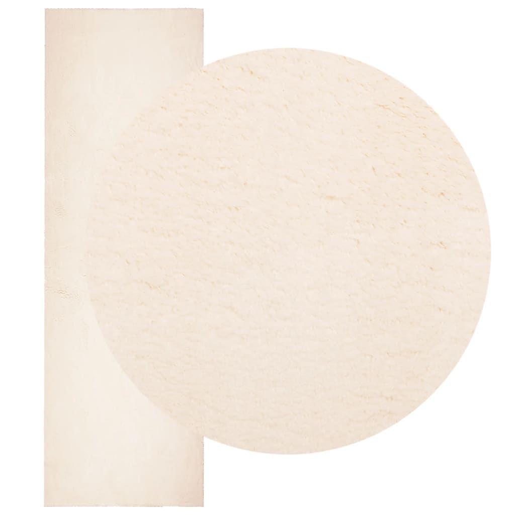 vidaXL Rug HUARTE Short Pile Soft and Washable Beige 80x250 cm 3