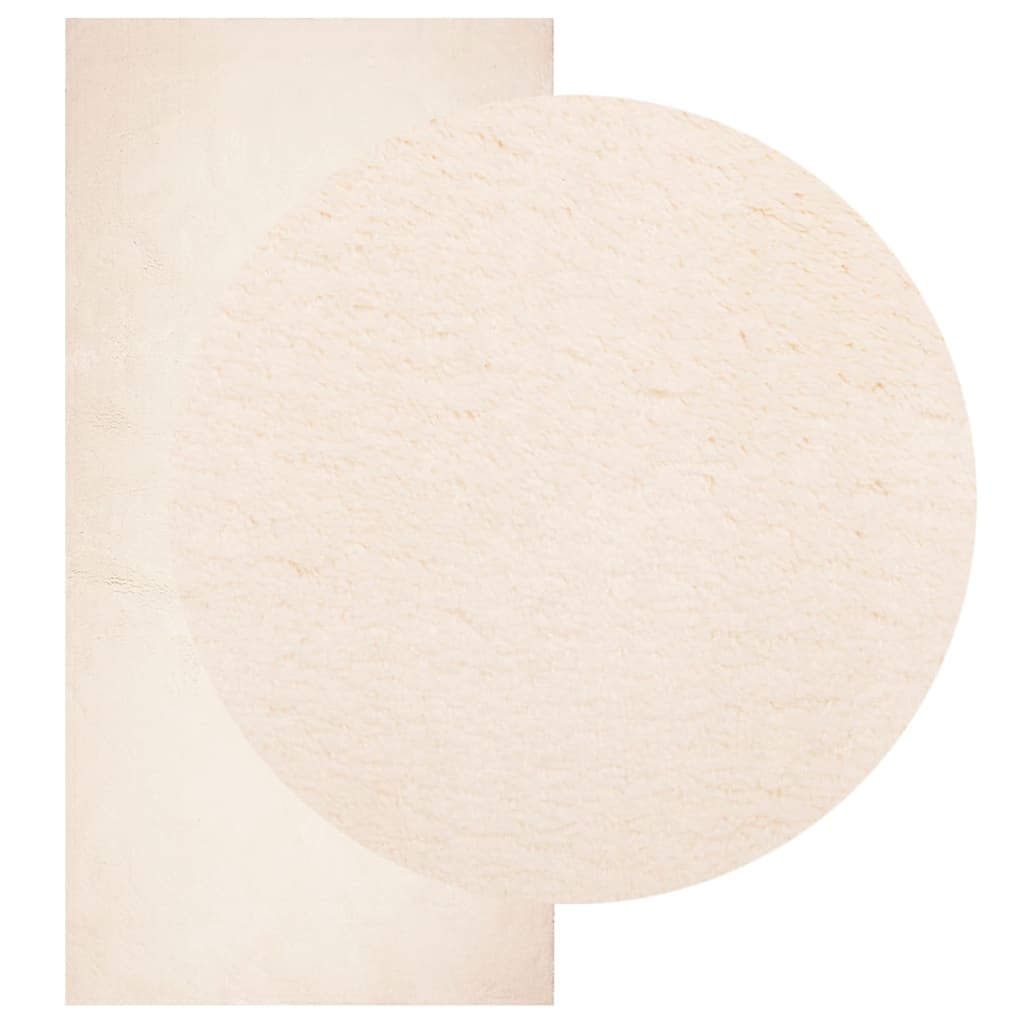 vidaXL Rug HUARTE Short Pile Soft and Washable Beige 100x200 cm 3
