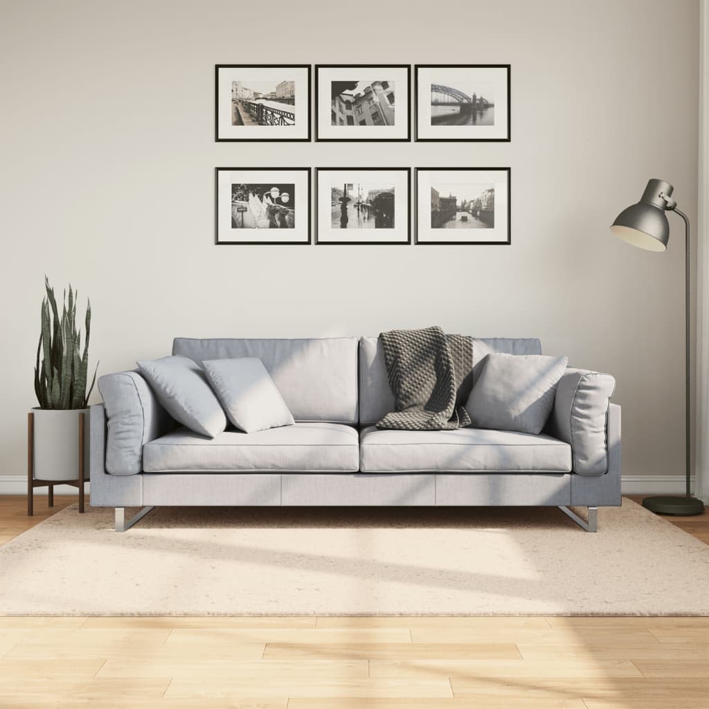 vidaXL Rug HUARTE Short Pile Soft and Washable Beige