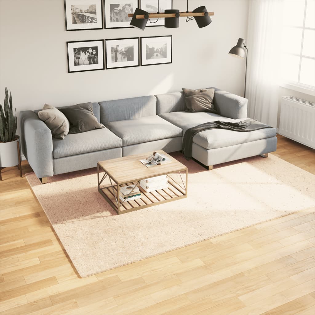 vidaXL Rug HUARTE Short Pile Soft and Washable Beige