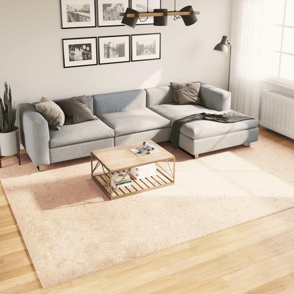 vidaXL Rug HUARTE Short Pile Soft and Washable Beige