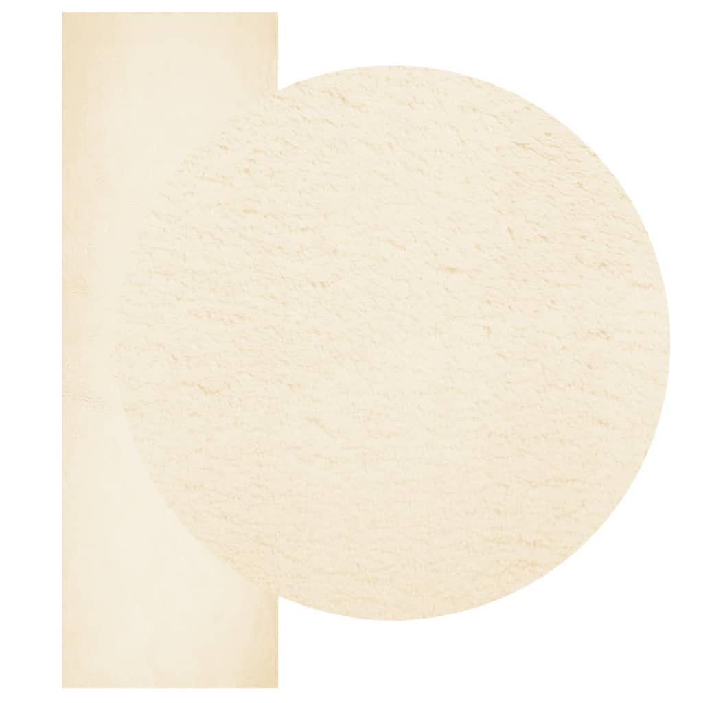 vidaXL Rug HUARTE Short Pile Soft and Washable Cream 80x250 cm 3