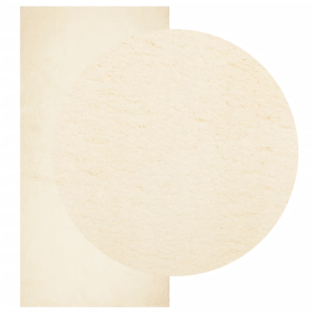 vidaXL Rug HUARTE Short Pile Soft and Washable Cream 100x200 cm 3