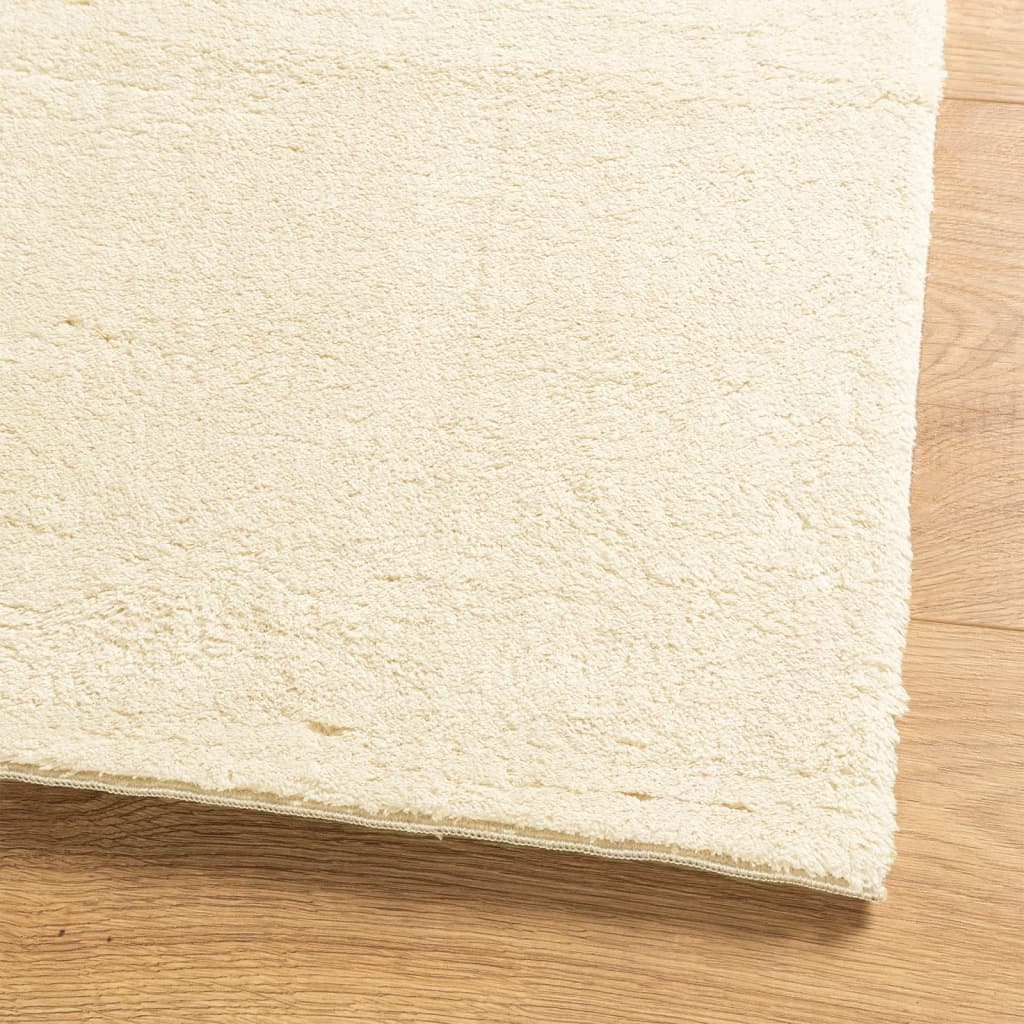 vidaXL Rug HUARTE Short Pile Soft and Washable Cream 100x200 cm 4