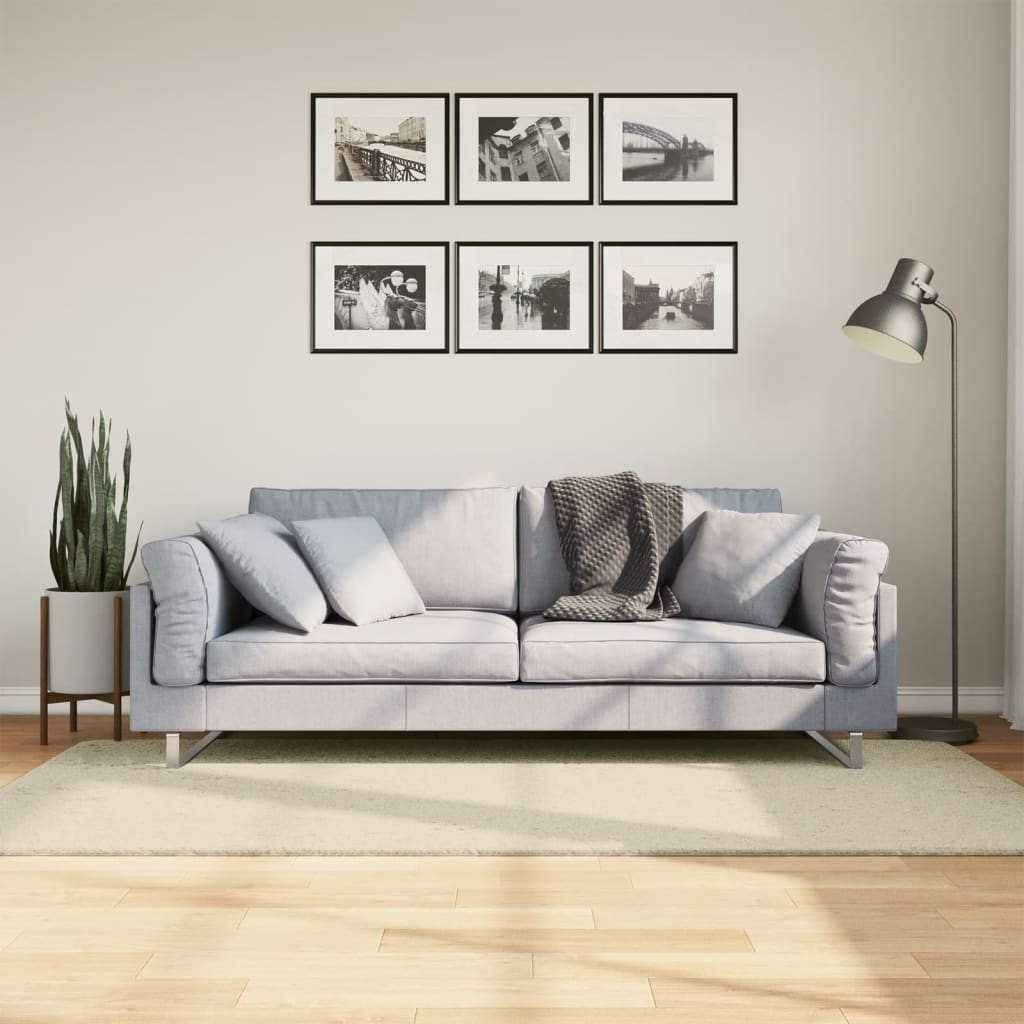 vidaXL Rug HUARTE Short Pile Soft and Washable Cream 100x200 cm 1