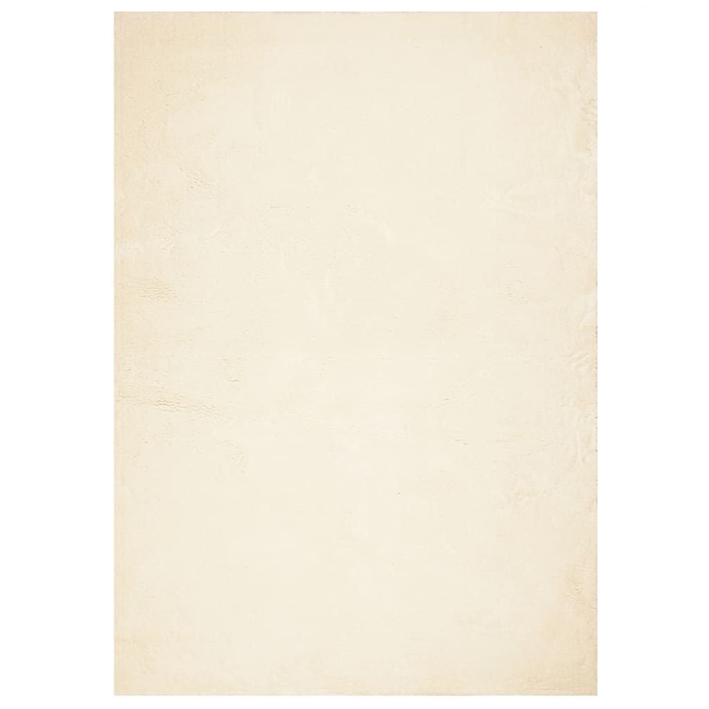 vidaXL Rug HUARTE Short Pile Soft and Washable Cream 120x170 cm 2