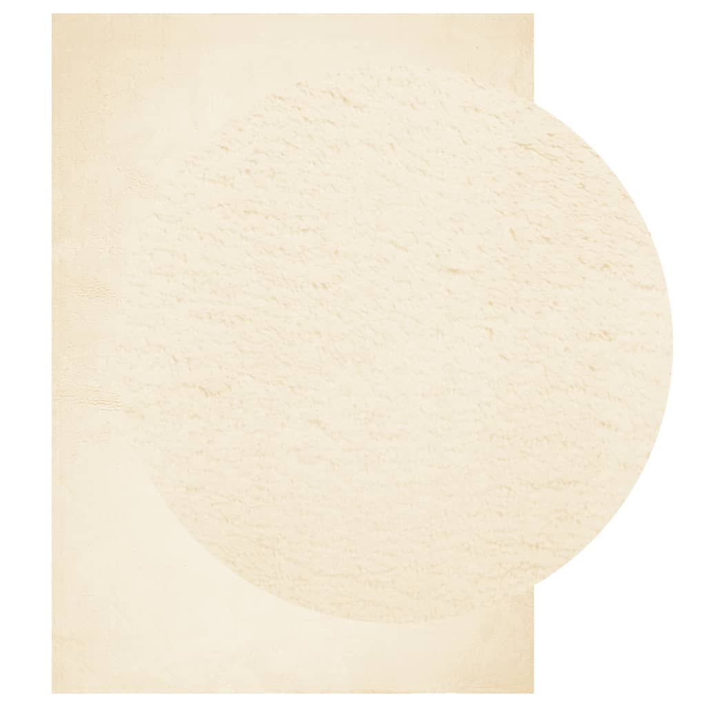 vidaXL Rug HUARTE Short Pile Soft and Washable Cream 120x170 cm 3