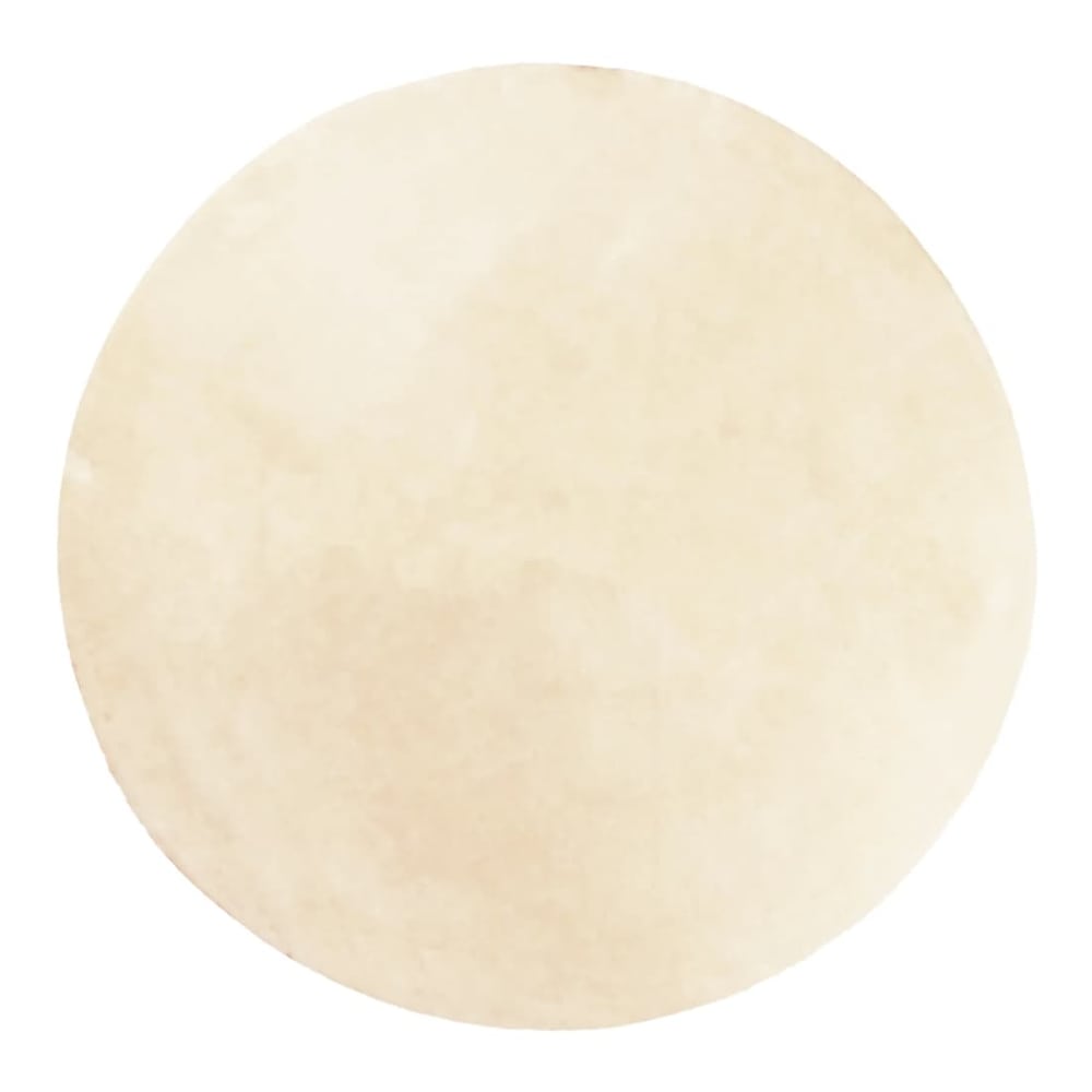 Rug HUARTE Short Pile Soft and Washable Cream Ø 160 cm