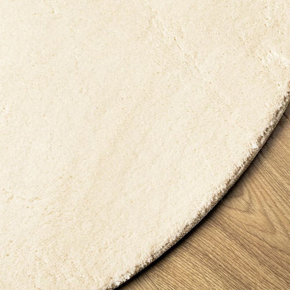 Rug HUARTE Short Pile Soft and Washable Cream Ø 160 cm