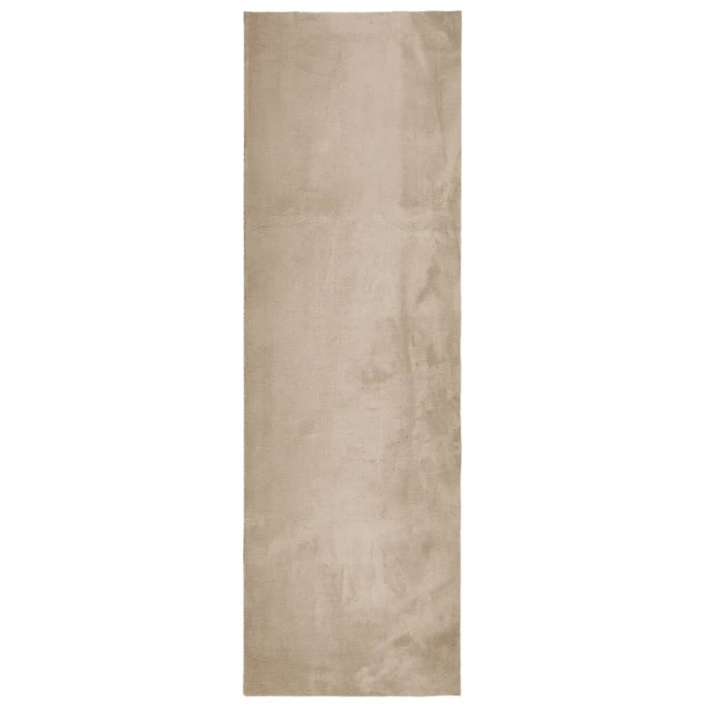 vidaXL Rug HUARTE Short Pile Soft and Washable Sand 80x250 cm 2