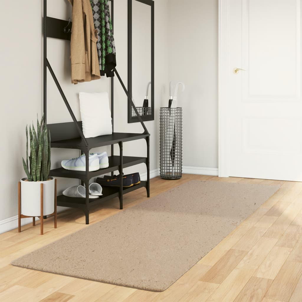 vidaXL Rug HUARTE Short Pile Soft and Washable Sand 80x250 cm 1