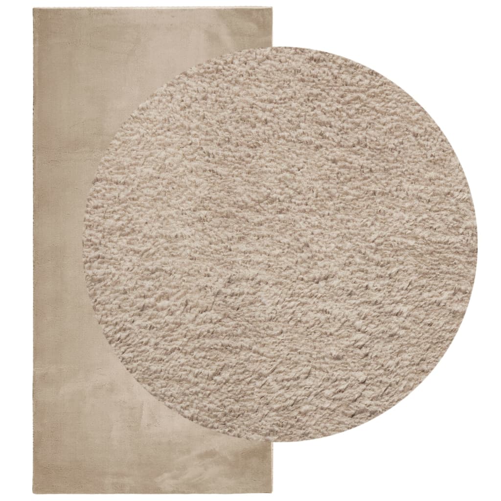 vidaXL Rug HUARTE Short Pile Soft and Washable Sand 100x200 cm 3