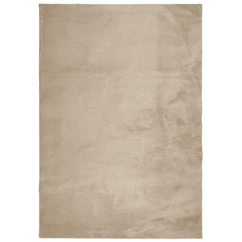 vidaXL Rug HUARTE Short Pile Soft and Washable Sand 120x170 cm 2