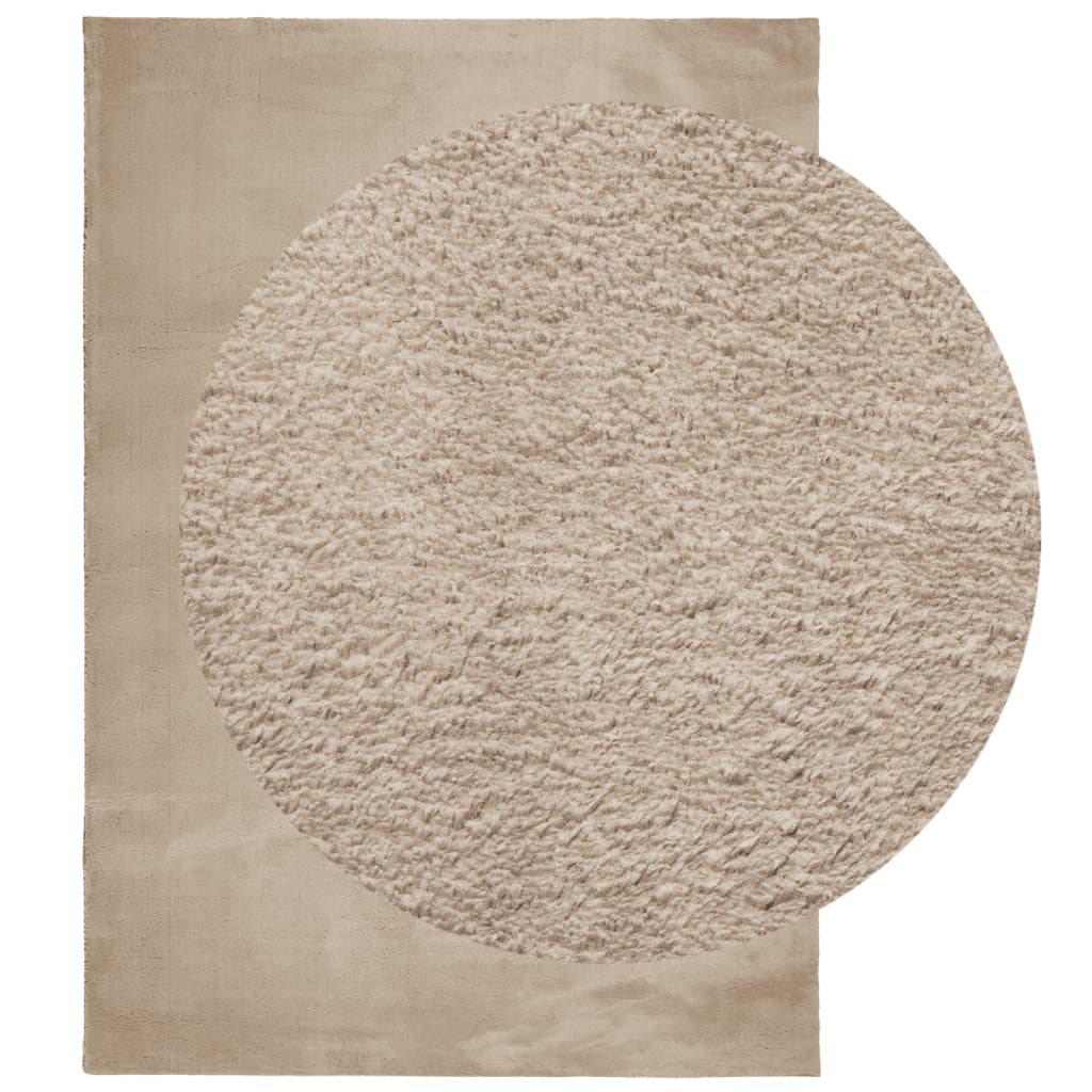 vidaXL Rug HUARTE Short Pile Soft and Washable Sand 120x170 cm 3