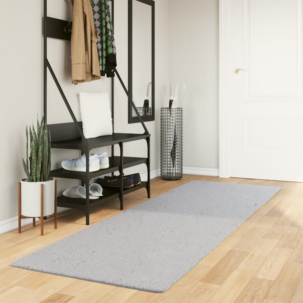 vidaXL Rug HUARTE Short Pile Soft and Washable Grey 80x250 cm 1