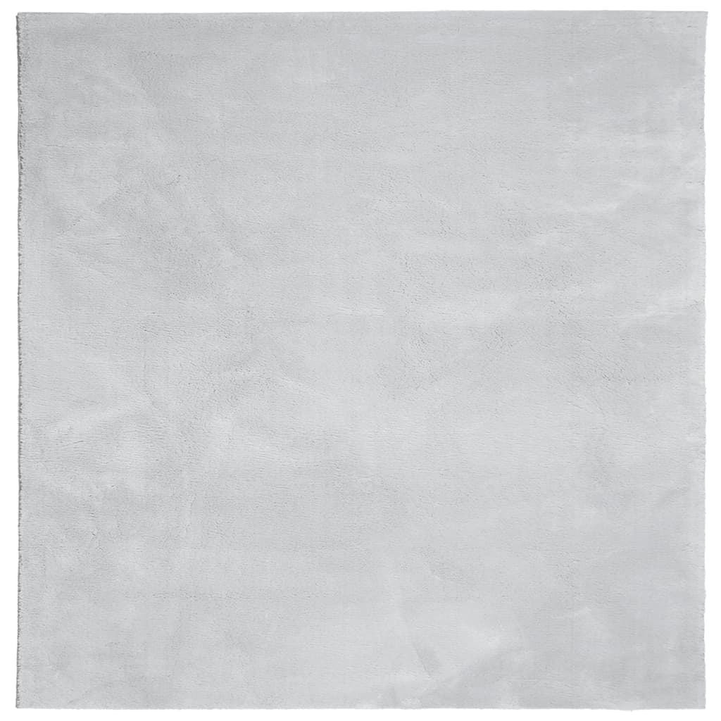 vidaXL Rug HUARTE Short Pile Soft and Washable Grey 160x160 cm 2