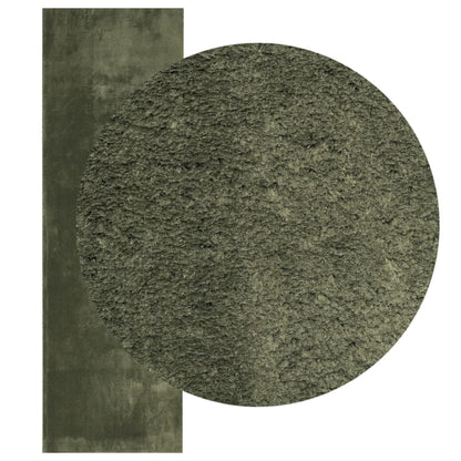 vidaXL Rug HUARTE Short Pile Soft and Washable Forest Green 80x250 cm 3