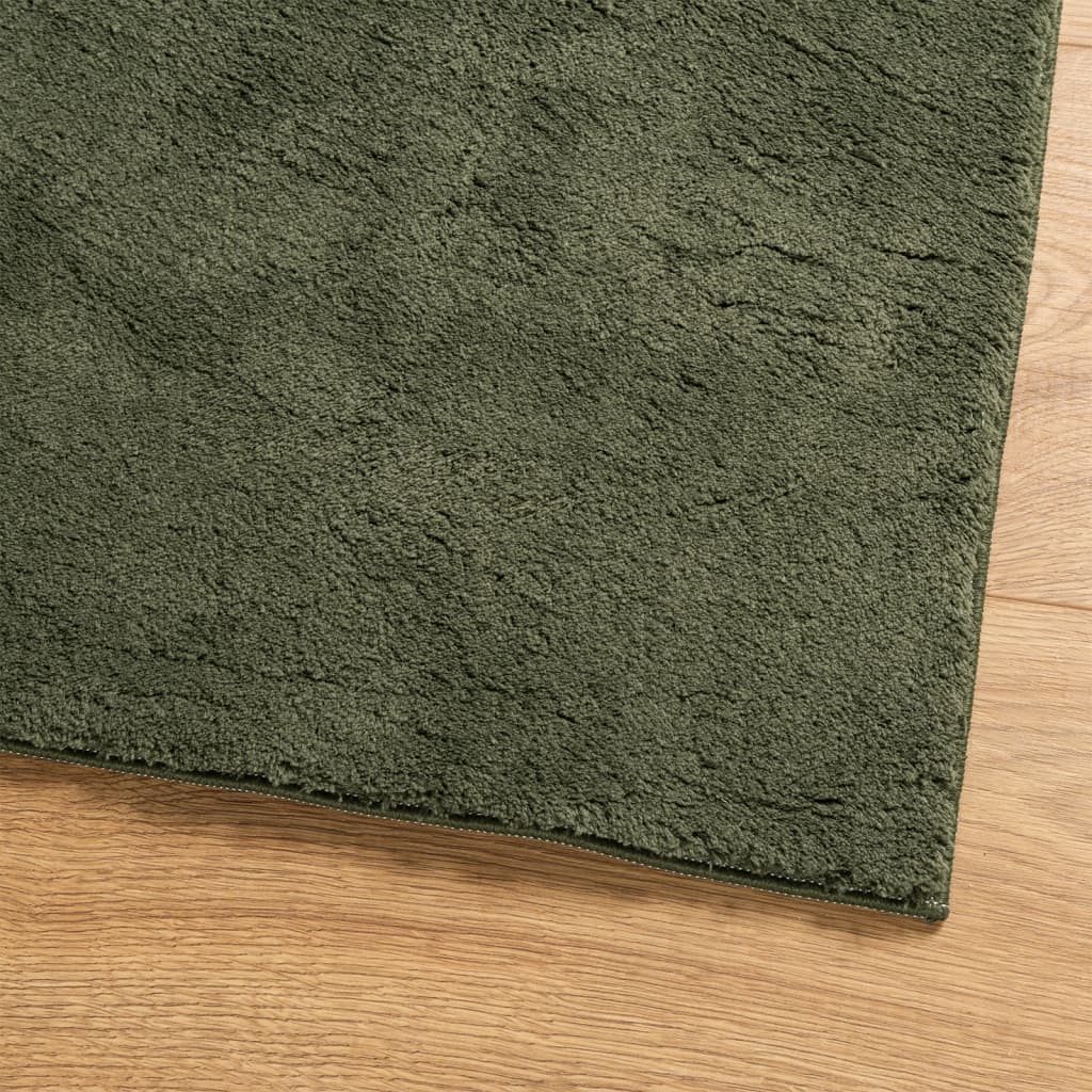 vidaXL Rug HUARTE Short Pile Soft and Washable Forest Green 80x250 cm 4