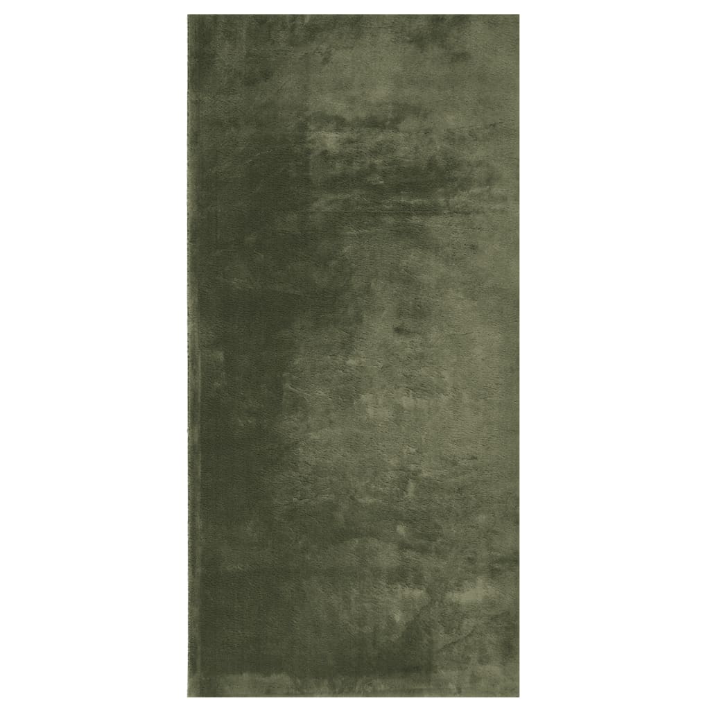 vidaXL Rug HUARTE Short Pile Soft and Washable Forest Green 100x200 cm 2
