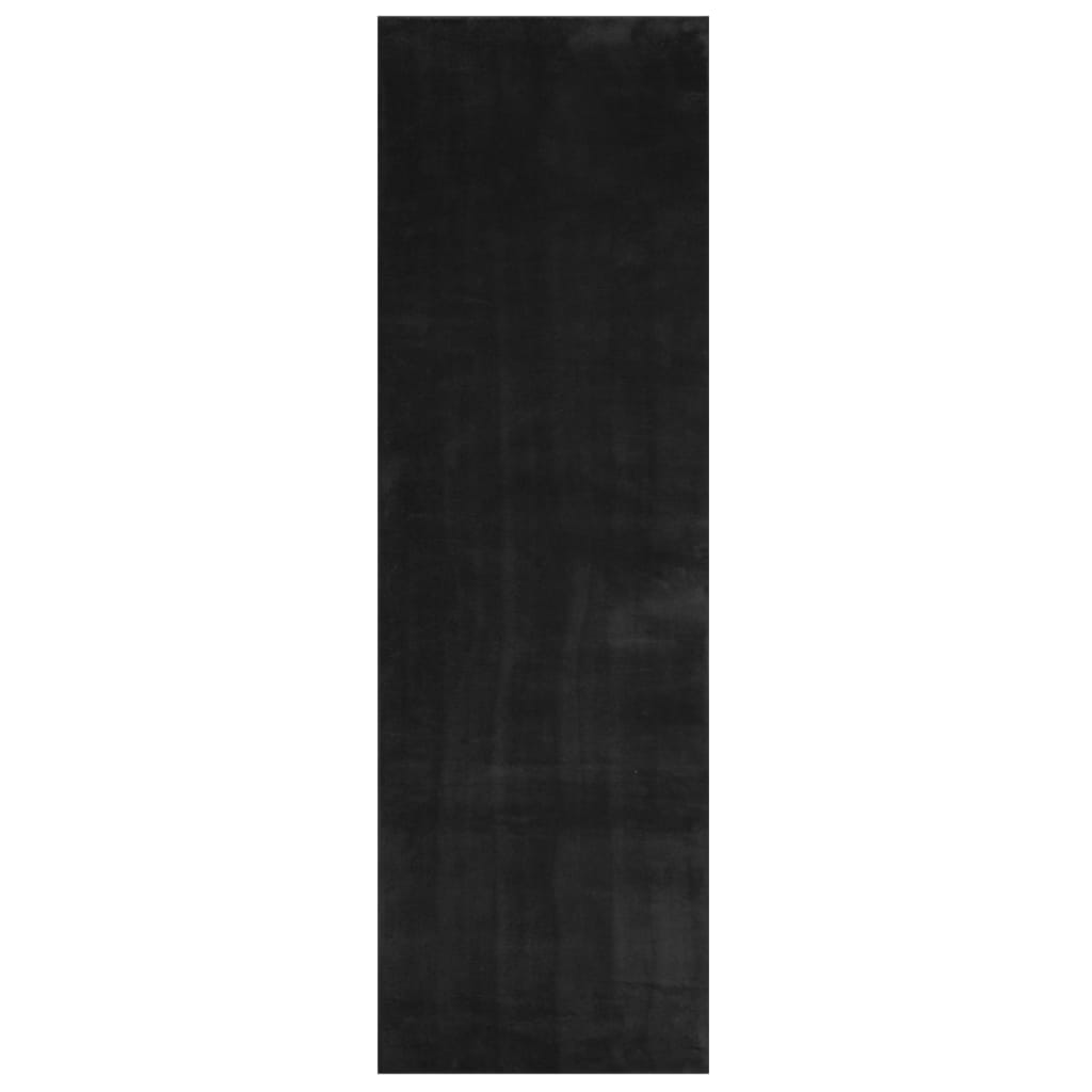 vidaXL Rug HUARTE Short Pile Soft and Washable Black 80x250 cm 2