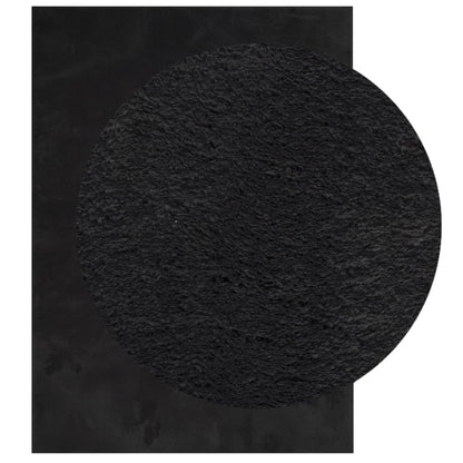 vidaXL Rug HUARTE Short Pile Soft and Washable Black 120x170 cm 3