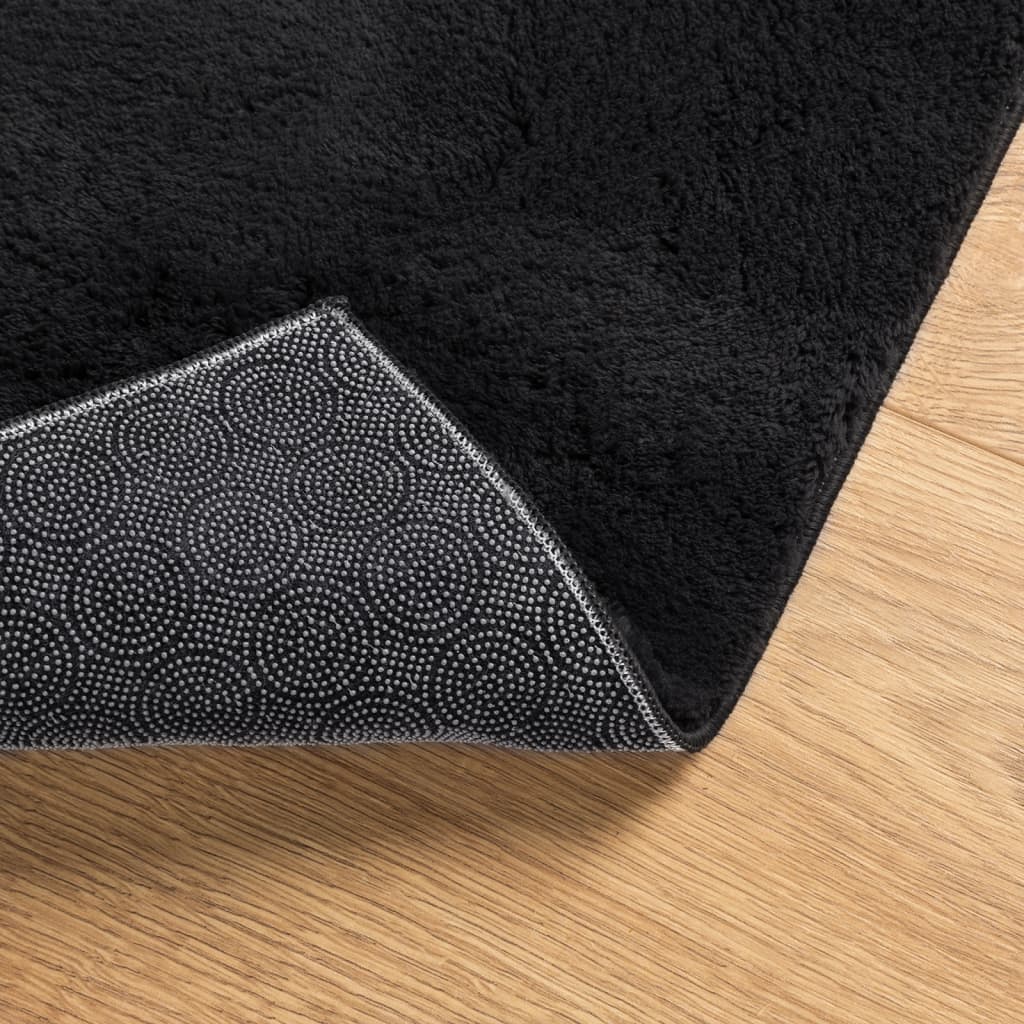 vidaXL Rug HUARTE Short Pile Soft and Washable Black 120x170 cm 5