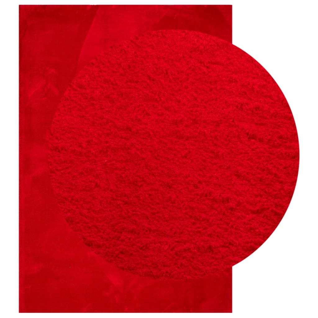 vidaXL Rug HUARTE Short Pile Soft and Washable Red 160x230 cm 3