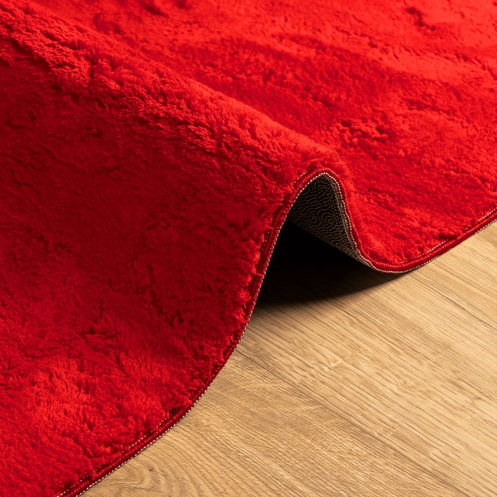 vidaXL Rug HUARTE Short Pile Soft and Washable Red 160x230 cm 6