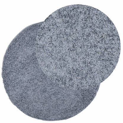 vidaXL Shaggy Rug PAMPLONA High Pile Modern Blue Ø 200 cm 3