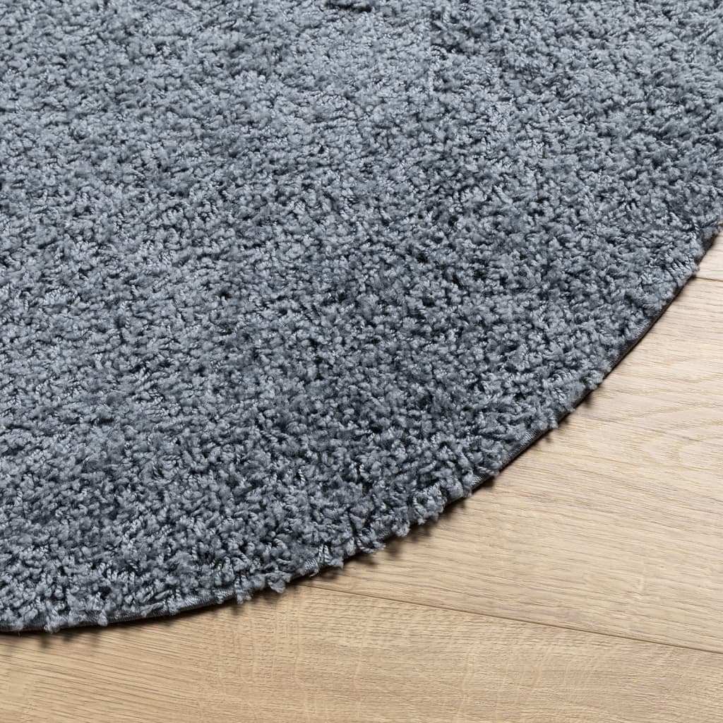 vidaXL Shaggy Rug PAMPLONA High Pile Modern Blue Ø 200 cm 4