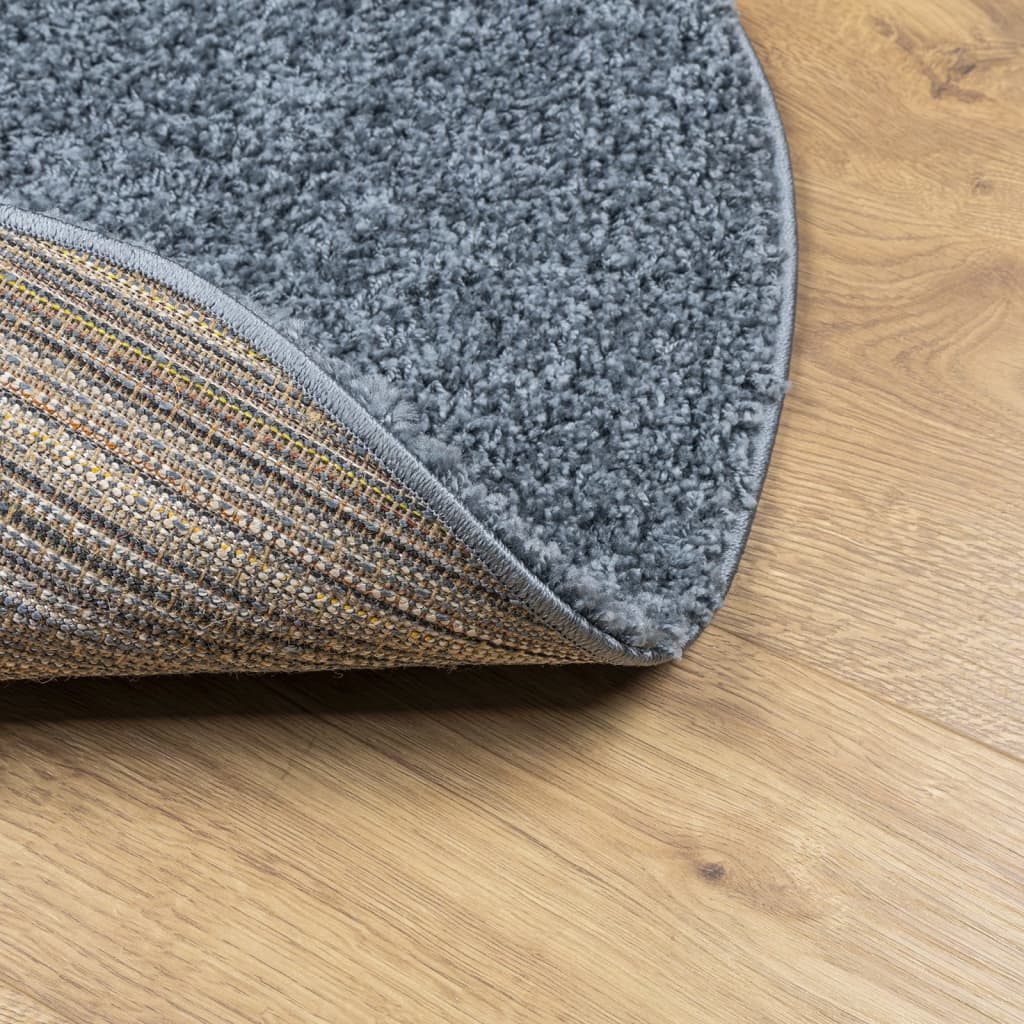 vidaXL Shaggy Rug PAMPLONA High Pile Modern Blue Ø 200 cm 5